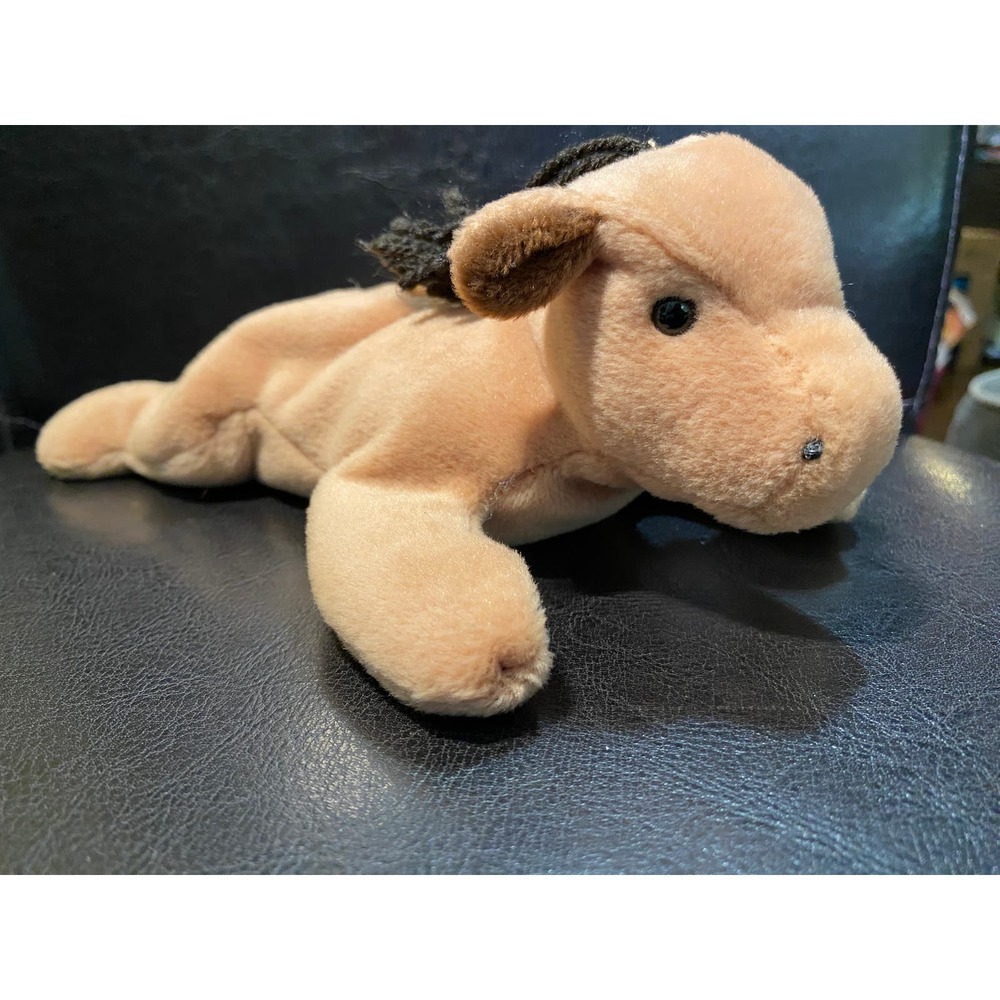 RARE Ty Beanie Baby Derby - Horse 🐴 w/ PVC pellets & WRONG color Swing Tag! 🔥